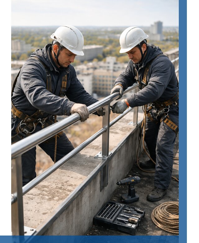 Монтаж перил на высоте в Сочи от 2584 р. | ВЫСОТНИК-Счи