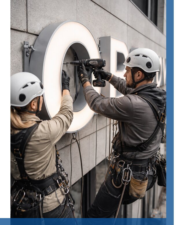 Монтаж световых букв в Сочи от 3101 р. под ключ ВЫСОТНИК-Счи