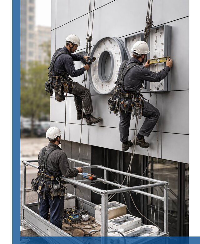 Профессиональный монтаж световых букв в Сочи под ключ