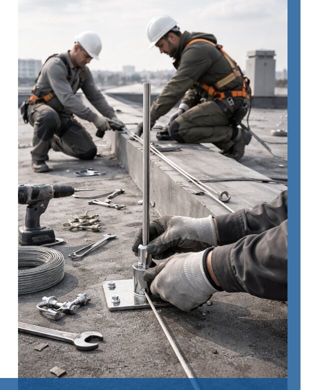 Монтаж молниезащиты на кровле в Сочи цена от 25840 р. | ВЫСОТНИК-Счи