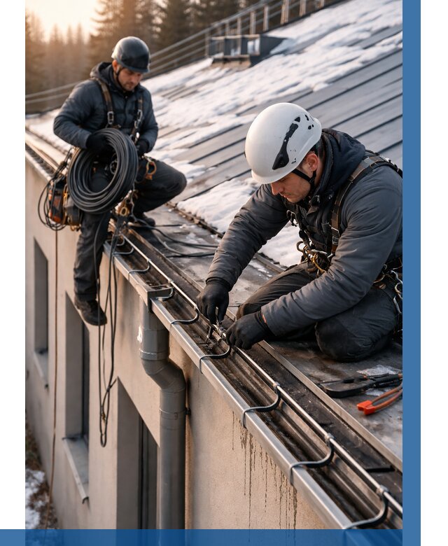 Монтаж греющего кабеля на кровле в Сочи от 465 р. | ВЫСОТНИК-Счи