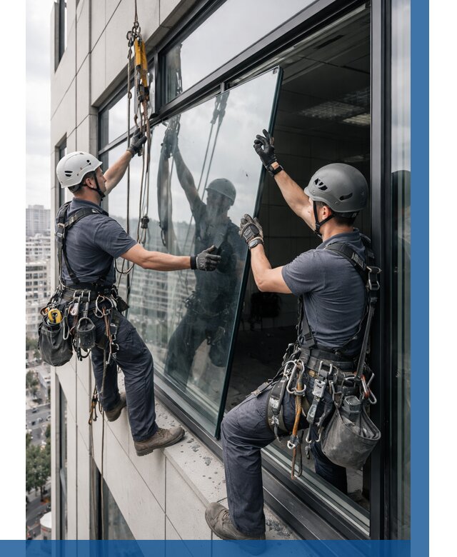 Замена стеклопакетов на высоте в Сочи от 5685 р. | ВЫСОТНИК-Счи