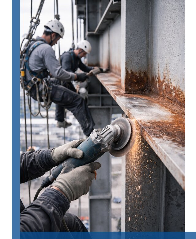 Зачистка металла от ржавчины и подготовка поверхностей в Сочи