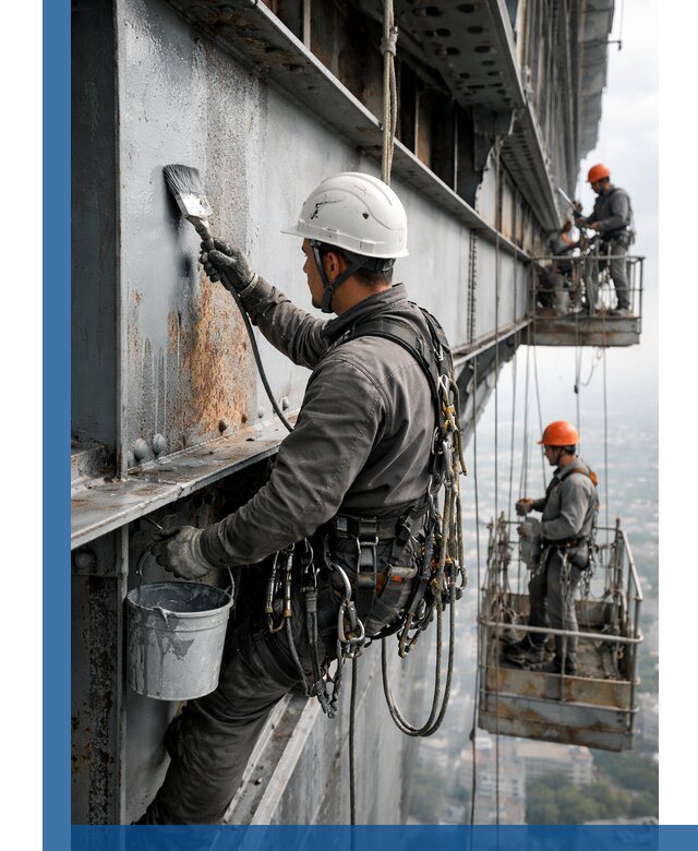 Покраска металлоконструкций на высоте в Сочи профессионально