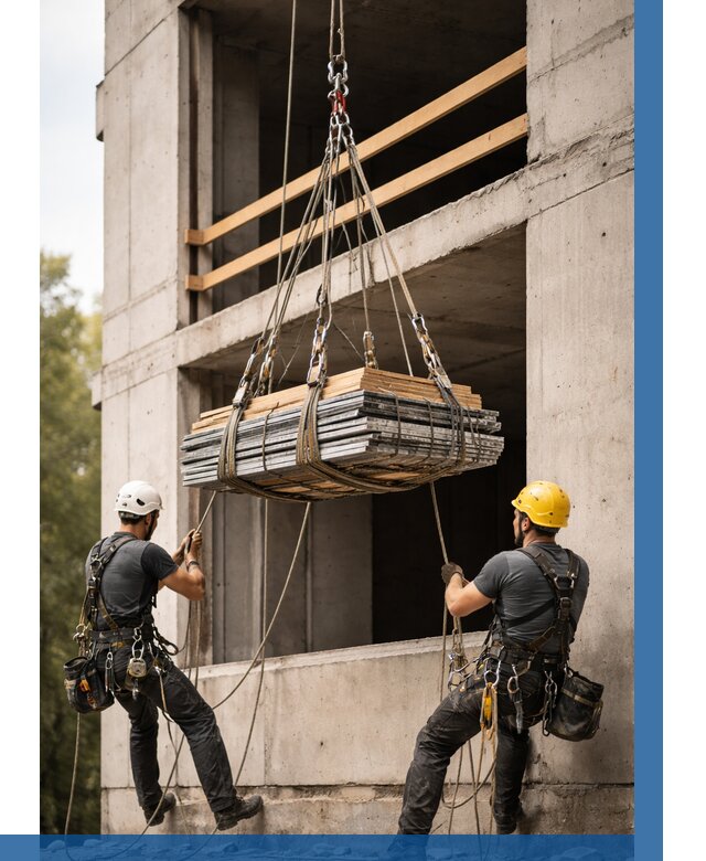 Подъем материала на этаж веревками в Сочи от 1550 р. | ВЫСОТНИК-Счи