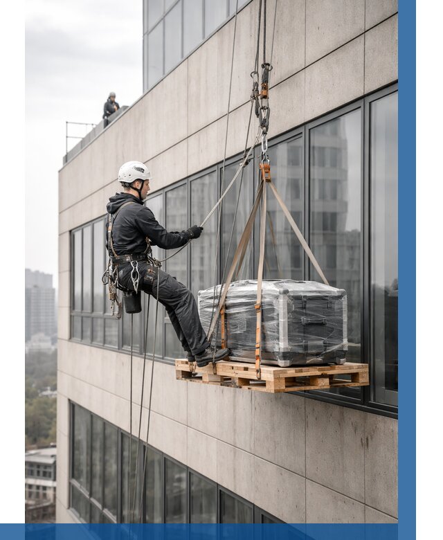 Спуск груза по фасаду в Сочи от 3618 р. | ВЫСОТНИК-Счи