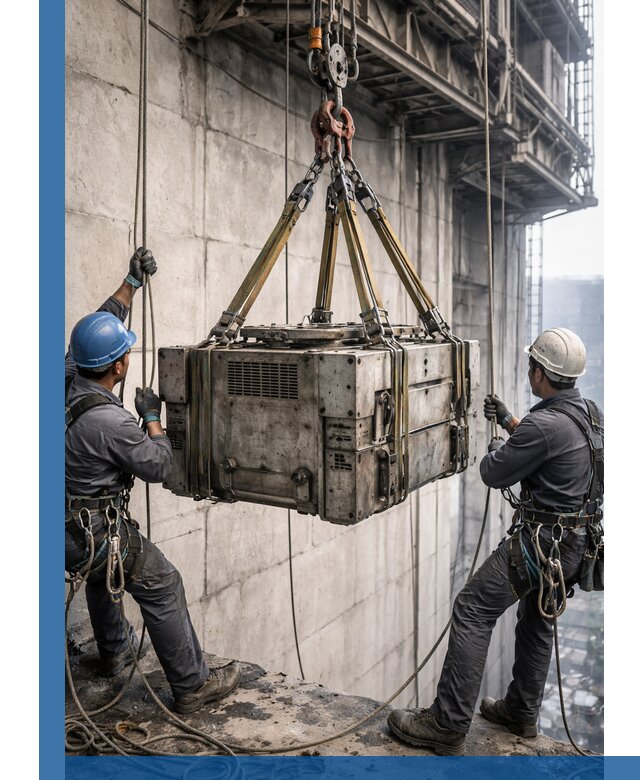 Такелажные работы на высоте, подъем и монтаж грузов в Сочи