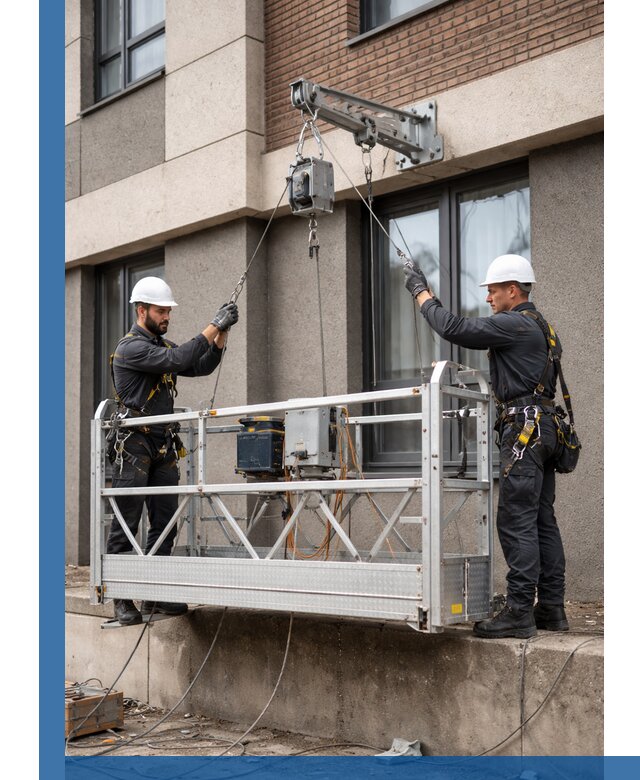 Монтаж и подъем фасадной люльки в Сочи с гарантией безопасности