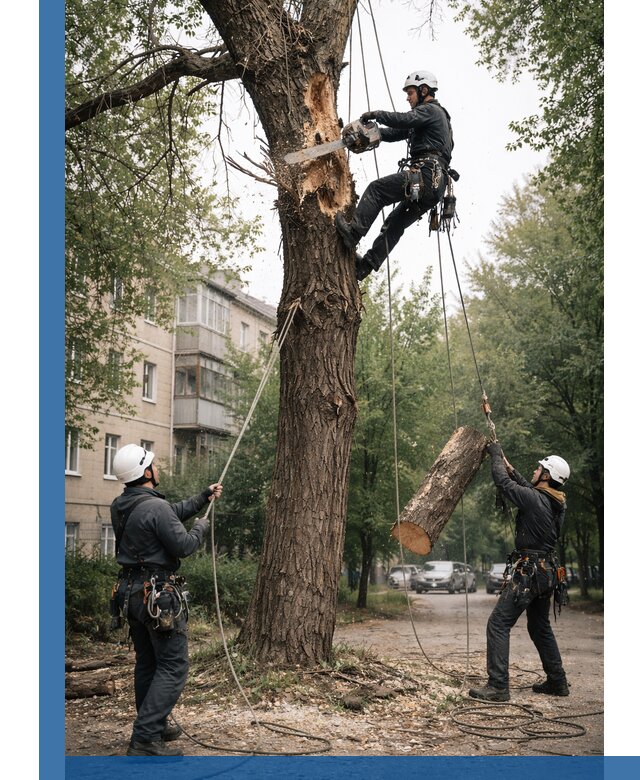 Срочное удаление аварийных деревьев в Сочи с гарантией безопасности