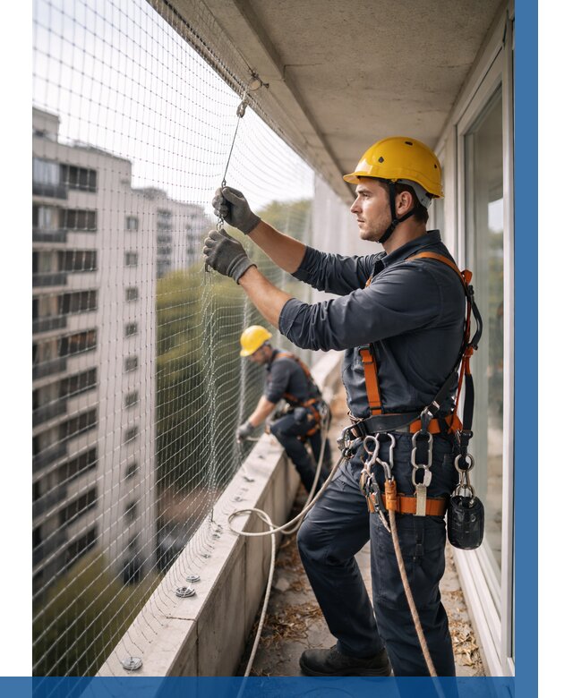 Монтаж сетки от птиц в Сочи от 4651 р. | ВЫСОТНИК-Счи