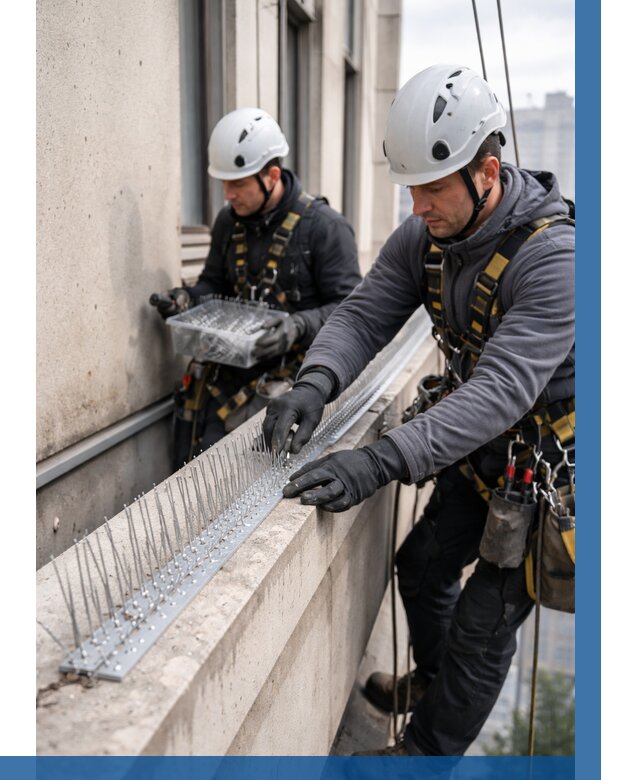 Установка шипов от птиц в Сочи от 879 р. | ВЫСОТНИК-Счи